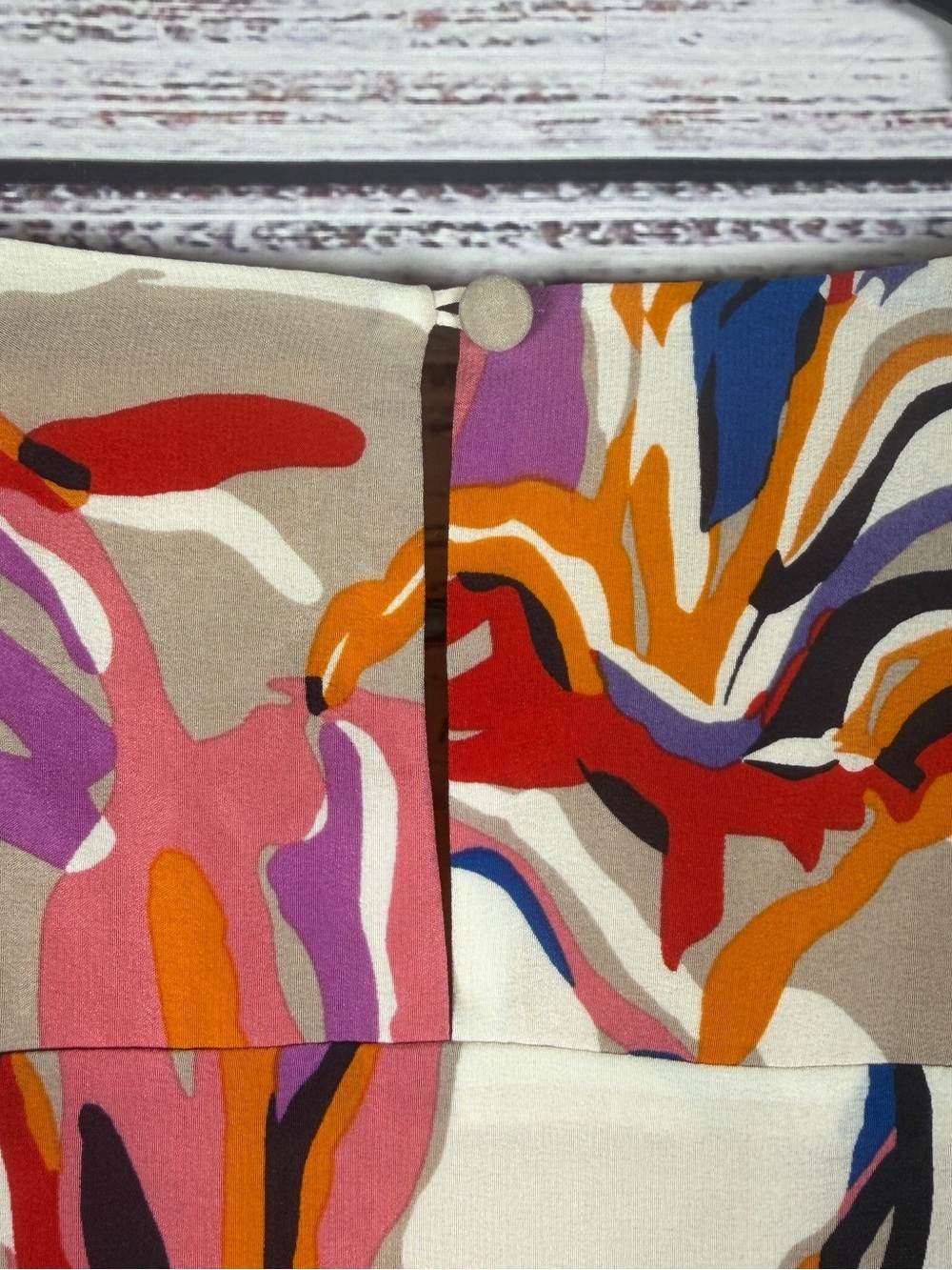 Anthropologie Maeve Vero Silk Floral Colorblock Shift Dress Medium - Picture 7 of 11